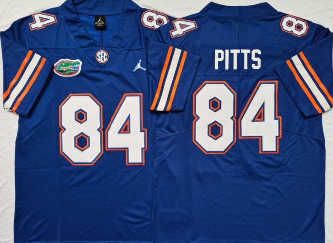 Men Florida Gators 84 Pitts Blue 2025 NCAA Jersey